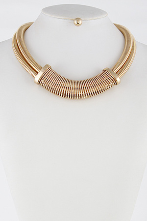 Shiny Thick Choker Necklace Set 6EBC8